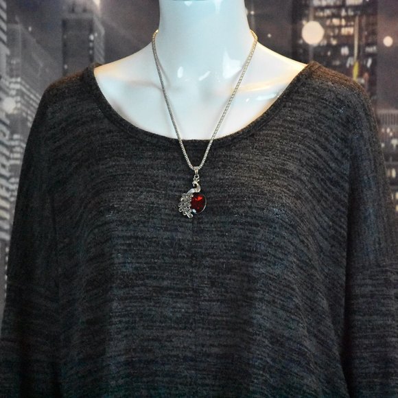 Old Navy sz XL Gray Long Sleeve Knit Casual Top "Black Jack" - Picture 3 of 8